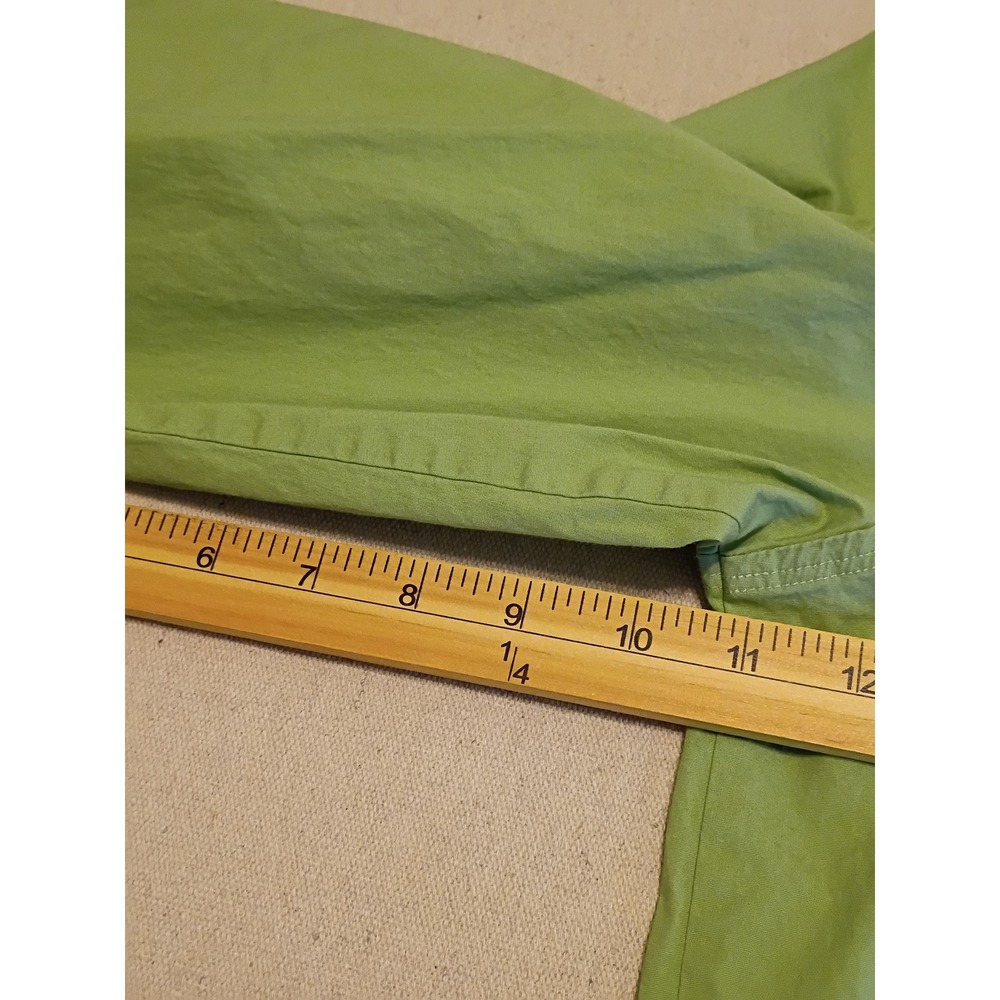 Karen Scott Sport Woman Lime Green Button Down Shirt 2X 3/4 Sleeve Cotton Blend - Picture 6 of 9